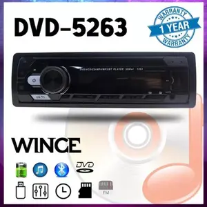 CD Player FM Transmitter Car Stereo Remote Control Charger Handsfree 1 Din Car Radio MP3 SD/AUX/USB Wireless DVD