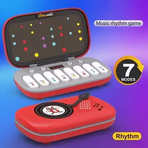 Rhythm Electronic Piano Pocket Keyboard, Speed Push Adventure Music Box, Kids Intelligence Toy, Finger Press Dancing Machine, Handheld