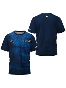 New summer 2026 Men's table tennis letter combination print badminton tennis brand quick-drying short-sleeved men's top sports T