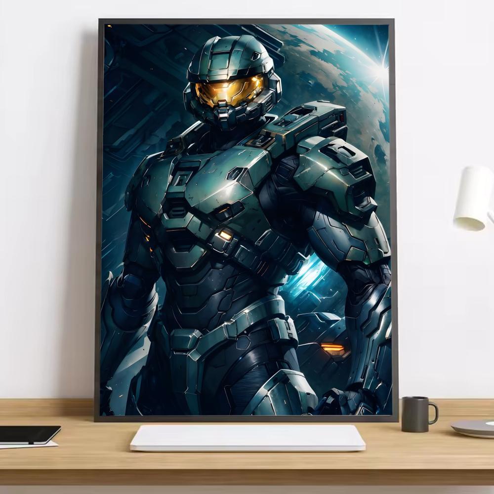 Game H-Halo Cool I-InfiniteS Painting Calligraphy HD Canvas Poster living room bedroom bar aesthetic decoration