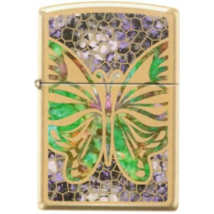 Zippo Butterfly Fuzion Unique High Polish Brass Lighter - USA Made, Collectors Item, Lifetime Warranty, Premium Fuel Compatibility, Zippo Gift Box