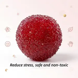 【BOGO free!】3PCS/5PCS/8PCS Simulated Plum Squishy Toy Handmade Crystal Mochi Ball  so soft Sensory Fidget Non-Toxic Calming Stress Reliever Gift for Adults Kids Red Berry Design