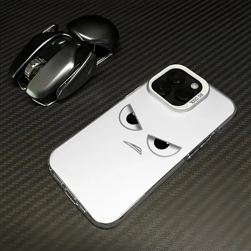 Fierce expression pattern fashionable laser phone case suitable for iPhone 17 16 15 14 13 12 11 anti drop phone case