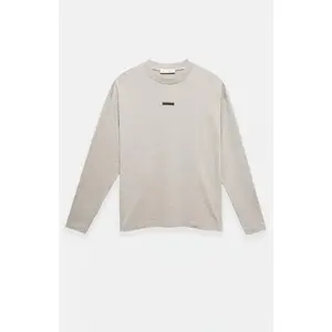 Fear of God ESSENTIALS Men's Heather Stone Classic Fit Long Sleeve T-Shirt
