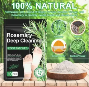 20PCS Rosemary Ginger Foot Care Pads, Herbal Scented Disposable Foot Sole Patches, Soft Comfortable Pads for Daily Nighttime Foot Care
