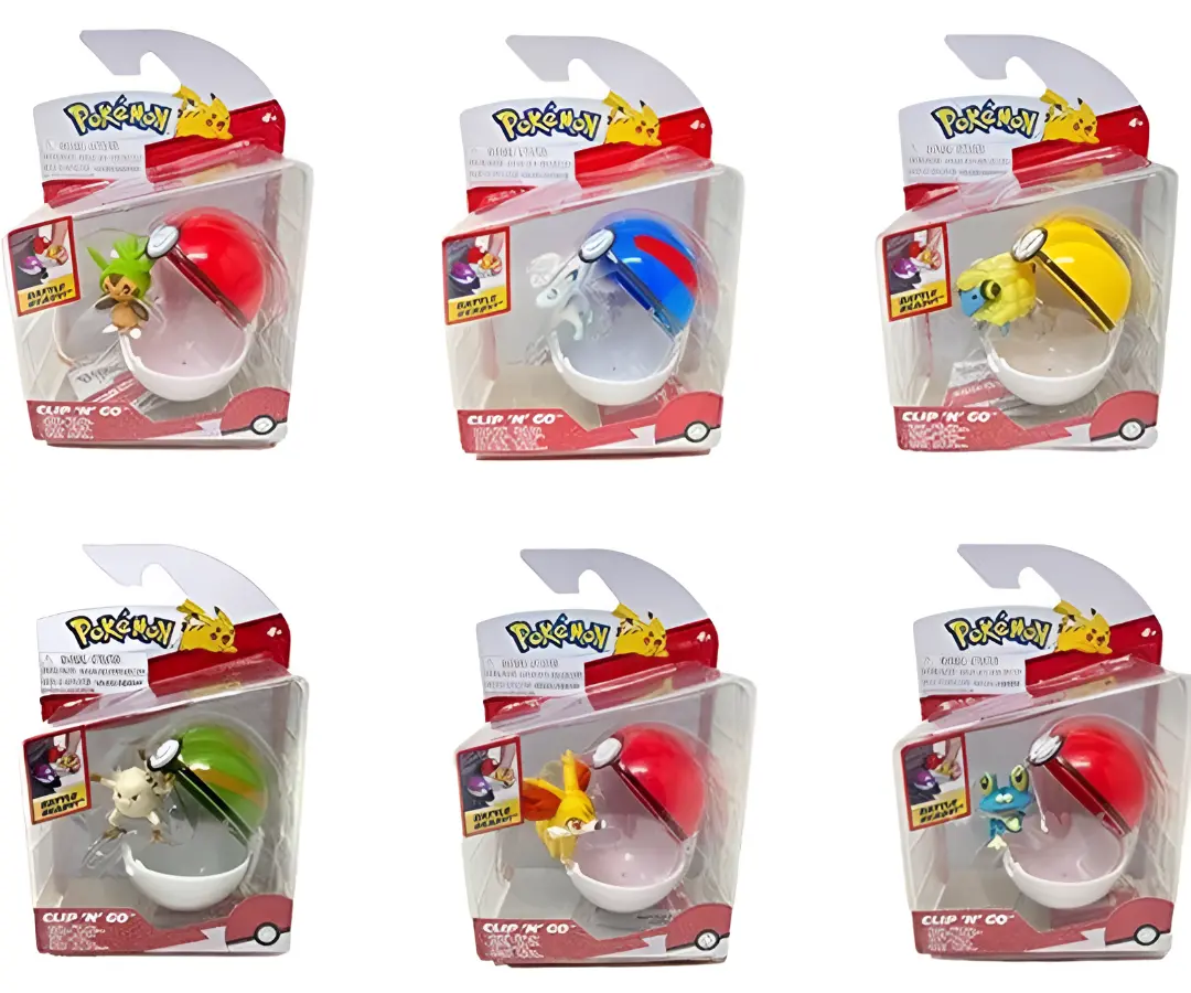 Pokémon Clip N Go Miniature Set - 2-Inch Battle Action Figure with Poke Ball for Interactive Play (Toys & Hobbies, Classic & Novelty Toys, Action Figures)