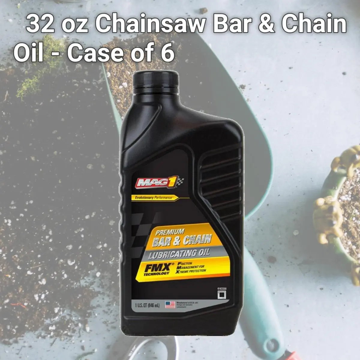 MAG 1 7002867 High Tack Chainsaw Bar & Chain Oil - 32 oz, Case of 6, Unsurpassed Protection, Wear Prevention, High-Speed Operation, Low-Temperature Performance, Repair Support