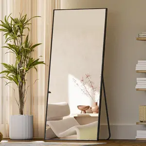 71"x26" Mirror Full Length, Standing Hanging or Leaning Against Wall Floor Mirrors, Full  Floor Mirror for Bedroom Living Room, Black