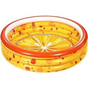 PVC Three-Ring Inflatable Portable Pool, Donut Unicorn Design, Summer Indoor Outdoor Home Baby Water Play Swimming Pool