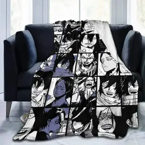 Aizawa Shota Soft Warm Blanket Flannel Fleece Blanket Soft Micro-Velvet Blanket Plush Bed Sofa Living Room 150x220cmFather's Day Thanksgiving Halloween Valentine's Day Holiday Gifts For Family And Friends