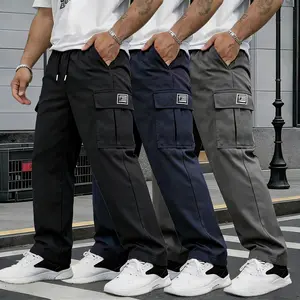 Men’s Three-Pack Seasonal New Cargo Pants with Pockets — Casual, suitable for everyday wear, leisure, sports, and fitness