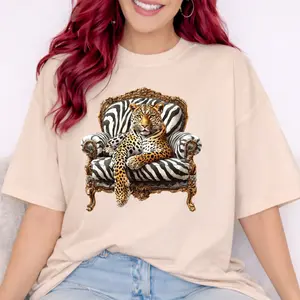 Fierce Leopard-on-Zebra Print Design