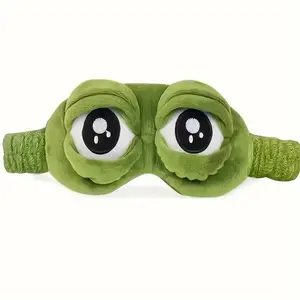 Cute Frog Sleep Eye Mask, Soft Comfortable Eyeshade, Napping Power Outage Sleep Eye Mask, Travel Essential, Eye Cover, 1pc