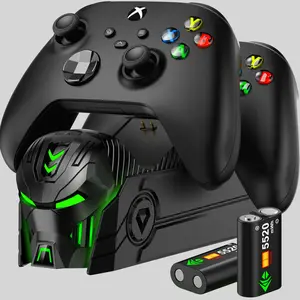 Controller Charger for Xbox, 1 Set Rechargeable Battery Pack with 2 x 2550mAh (5520mWh), Charging Base for Xbox Series S/Xbox Series X/Xbox One X/One S/Xbox Elite Controller Xbox Controllers, Stocking Fillers Gift