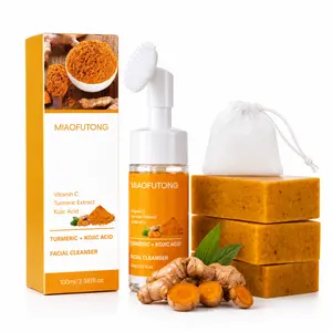 Turmeric Wash and Care two Piece Set TurmericCleansing Mousse TurmericSoap Facial Cleansing SkincareFacialCleansing CleanserFacial Wash Back To School gift soap Deep Cleanse Brightening Cleanser tiktokshopspringglowup