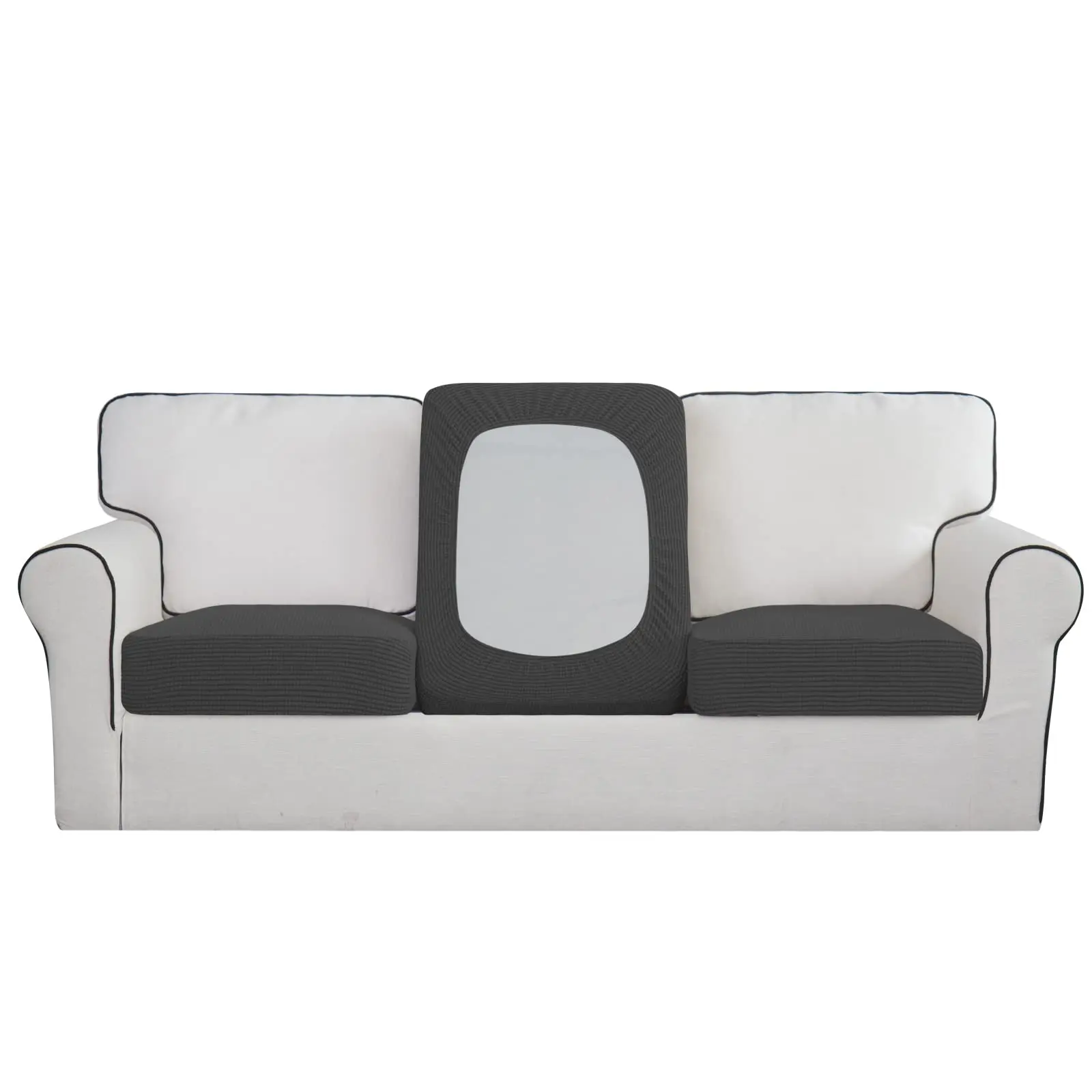 Easy-Going Stretch Cushion Covers for Sectional Sofa Left/Right L Shape Chaise Lounge Sofa Seat Slipcover Anti-Slip Sofa Cover