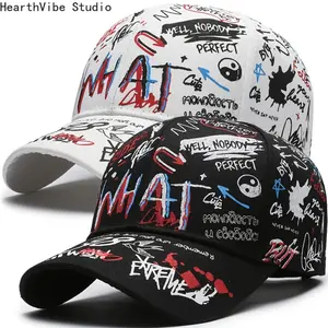 Two piece set/graffiti sun shading baseball cap/all year round/outdoor leisure sports/travel