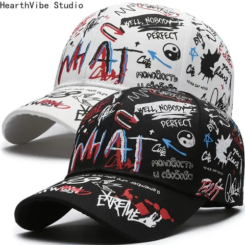 Men's 2-Piece Graphic Sun-Shading Baseball Cap Set for Adults, Outdoor Sport, All-Year-Round Leisure Travel Hats (Sports & Outdoor Accessories)