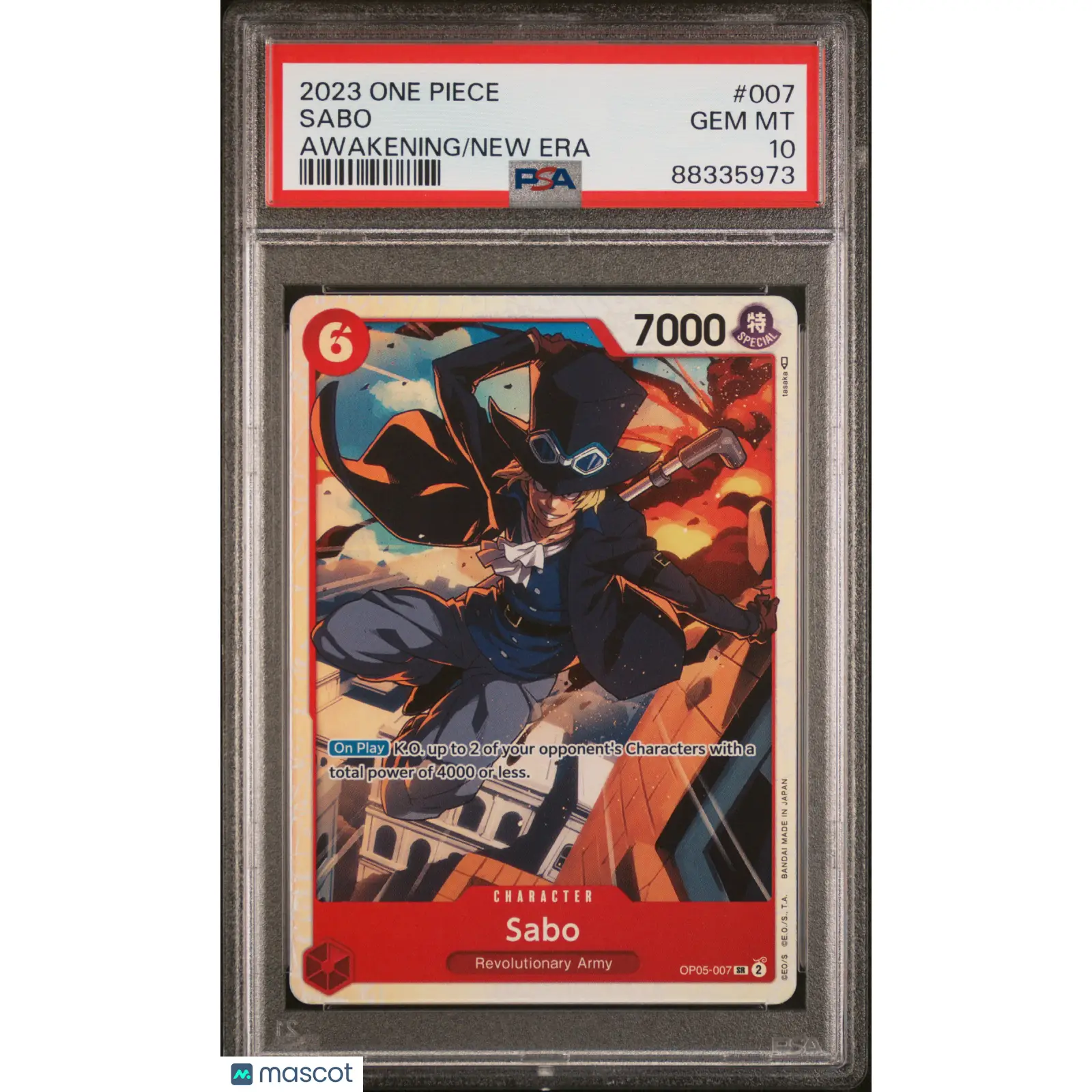 PSA 2023 One Piece CCG Sabo #007 OP 05 Awakening of the New Era 10