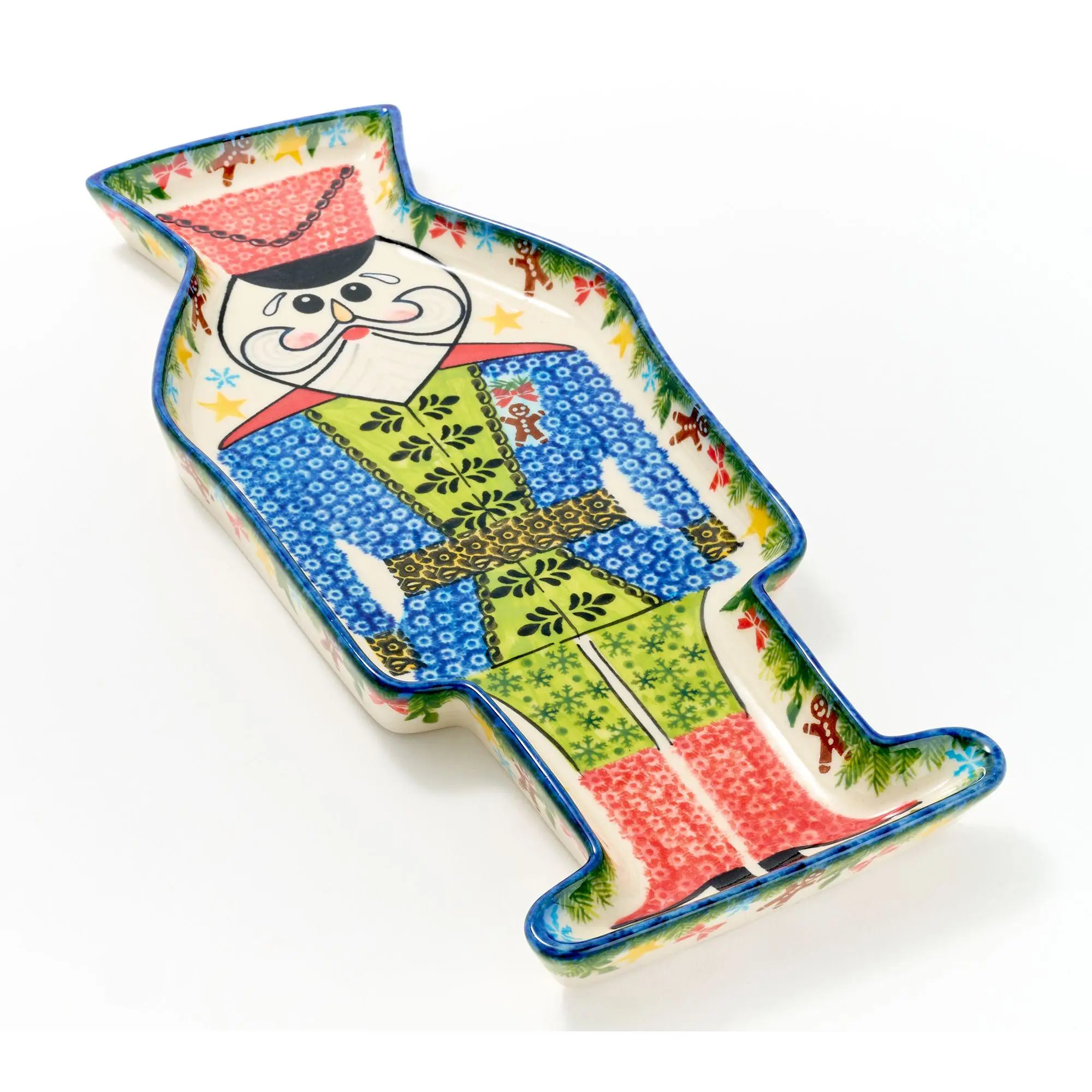 Lidia's Polish Pottery Hand Painted Nutcracker Serving Platter