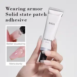 30g/3-piece solid gel nail glue, suitable for pressing nails, soft gel nail tips, strong adhesive, suitable for false nail gel patches, Holiday haul-Christmas gift