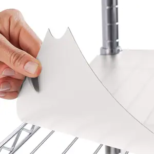 Gorilla Grip ShelfGuard Wire Shelf Liner Compatible with Amazon Basics Shelving Unit, Set of 4 Waterproof Liners for Organizing Metal Rack Shelves, Kitchen Cabinets, Cupboard, Pantry