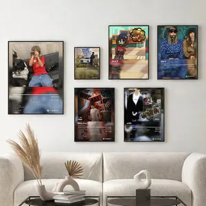 X-Xaviersobased Album Poster HD Waterproof Wall Art Sticker Poster | Self-Adhesive Peel & Stick Wall Decor | Fade-Resistant, Long-Lasting, Easy Apply & Remove | Artistic Modern Decorative Print for Living Room Bedroom Office Bar | Multiple Sizes