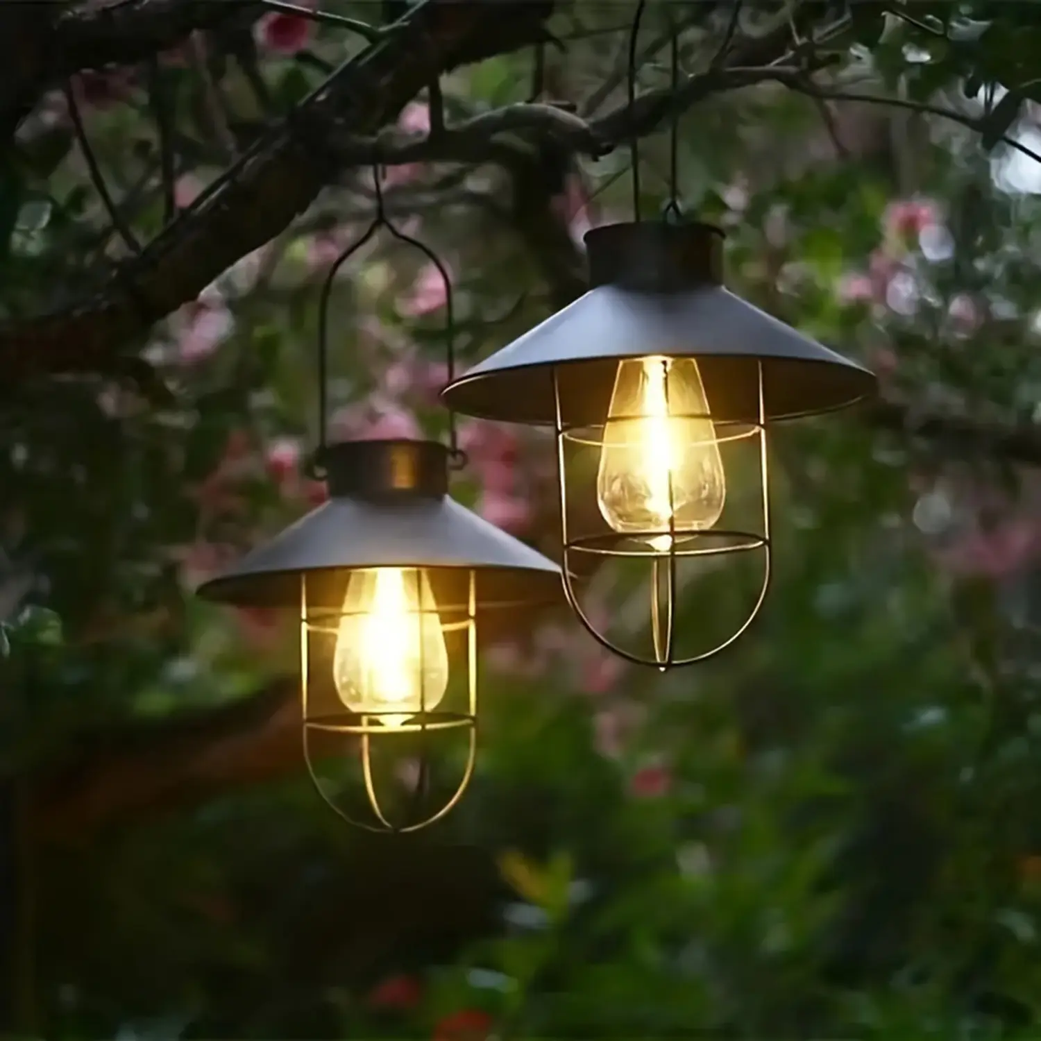Solar Powered LED Light, 1 Count Vintage Style Iron Lights, Garden Landscape Light, Outdoor Decorative Light, Solar Outdoor Lamp, Outdoor Garden Lighting for Garden Yard Balcony, Solar Patio Lights, Solar Garden Lamps