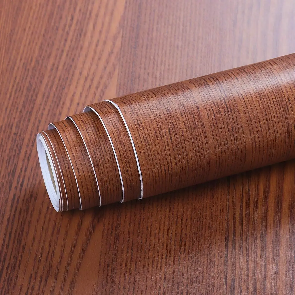Moisture Proof Peel and Stick Teak Wood Grain Contact Paper for Cabinets Drawers Countertops Vinyl Kitchen Cabinet Wallpaper Self Adhesive Counter Top Contact Paper Waterproof Desk Covering 15.8x78.8 Inch