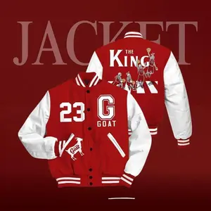 Red Taxi Sneaker Match Varsity Jacket, Basketball King Graphic Bomber Streetwear, Culture Driven Outfit Gift For Streetwear Fans