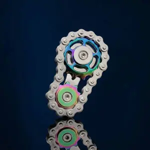 Bike Chain Sprocket-Inspired Fidget Spinner Toy for Stress Relief, Focus Improvement, and Muscle Stimulation for Ages 8+ Years