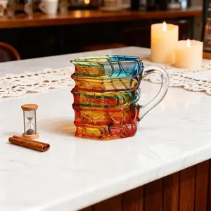 Painted Book Mug Resinz Novelty 3d Painted Books Coffee Mug Unique Colorful Resin Books Stack Coffee Cup Collection Gifts