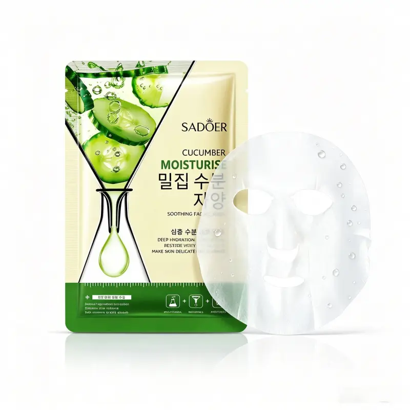 Aloe Vera Sheet Facial Mask - Mild, Lightweight Formula for Soothing, Nourishing Dry & Irritated Skin, All Skin Types Daily Moisture Boost for Refreshed Complexion