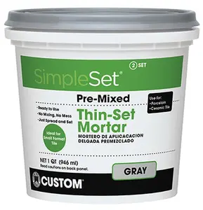 Building Products CTTSGQT Pre-Mixed Ceramic Tile Thin Set Mortar Gray
