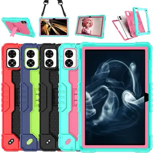 Doemoil  Case for VORTEX T10/ T10M 10.1 inch Tablet Hybrid Shockproof Protective Kids Firendly Case Hard Shell Built in Kickstand Shoulder Strap for VORTEX T10/ T10M 10.1 inch Tablet