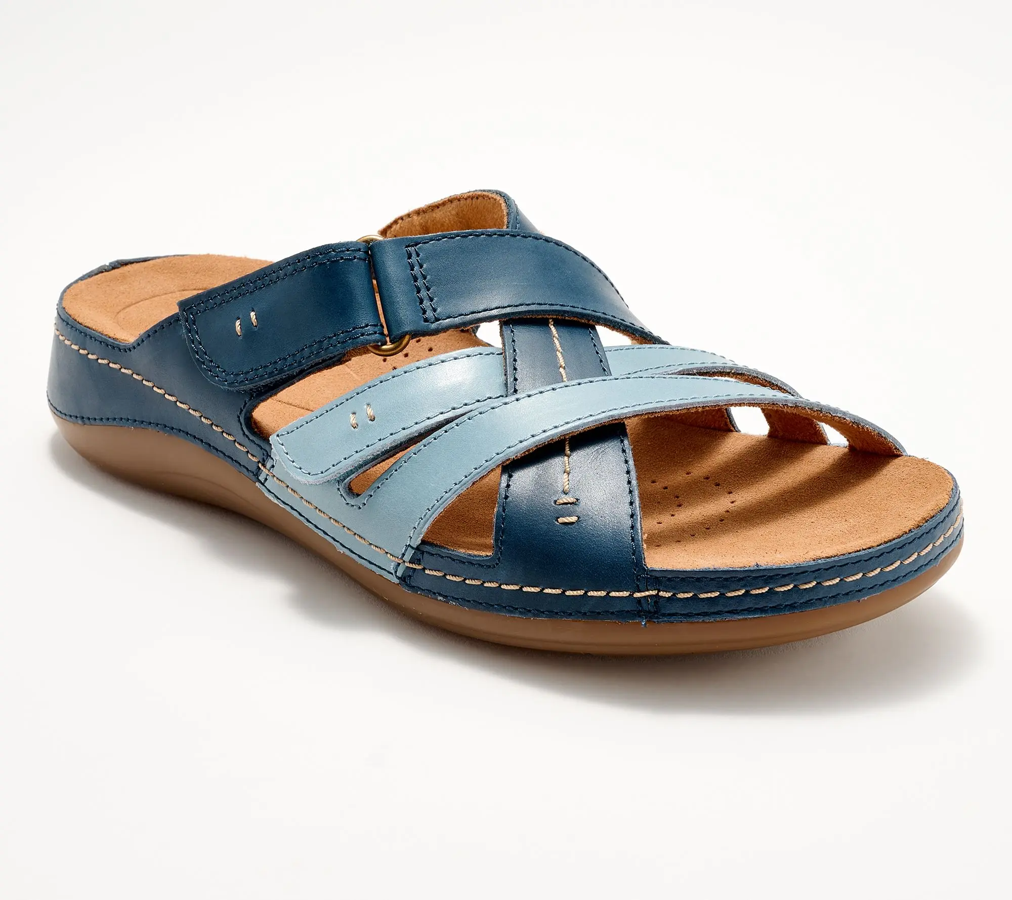 Clarks Signature Leather Slide Sandals -Cecily Slide
