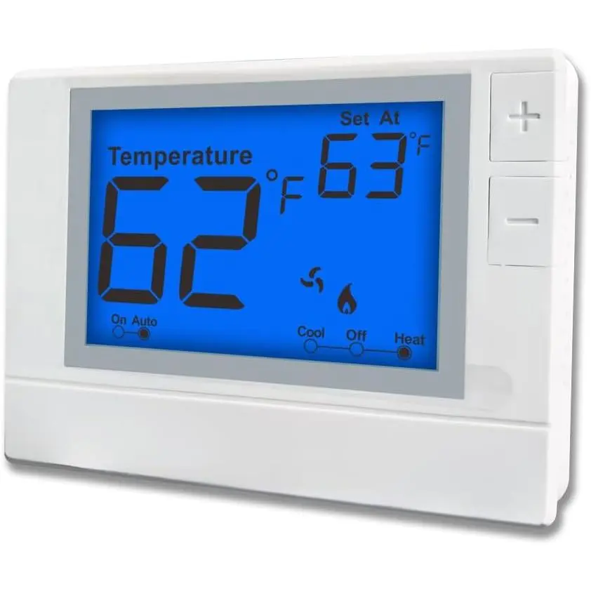 Multi Stage Thermostat for Home Cooling and Heating, 2 Heat/2 Cool, Super Clear Large Display, Blue Backlit