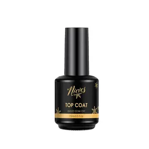 Nieves Professional UV/LED Soak Off Gel Top Coat - 15ml High-Gloss Finish for Long-Lasting Shine & Protection Nail Art Salon