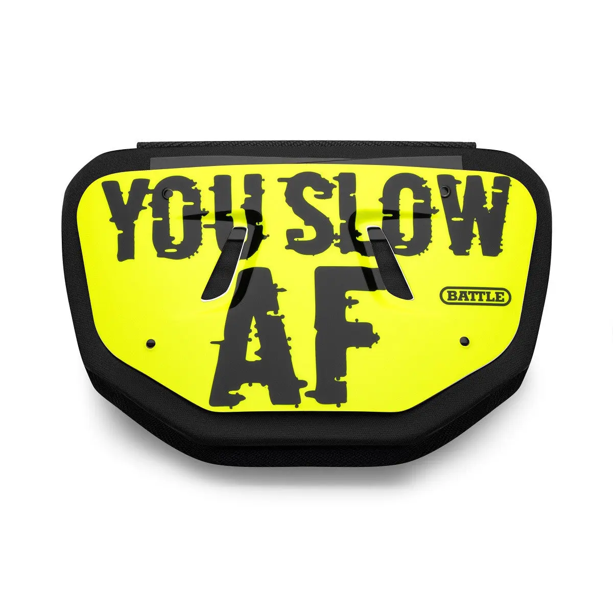 Battle Slow AF Chrome Football Back Plate - Football Equipment with High-Impact Foam Interior, Unique Curved Design for Energy Spread, Absorbs Force, Stays Close to Back, Stay Put Straps, Universal Fit, Hardware Included for Adults & Youth Sizes