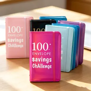 100 days Money Saving Challenge, 3 challenges in 1，with marker，Savings Challenges Budget Book Binder with Cash Envelopes financial organizer M