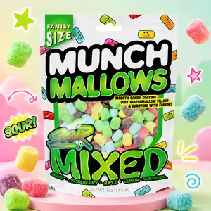 Viral Munch Mallows Sour sweet flavor Fruity Crunchy Marshmallow Mix Candy - Mixed Anxiety Relief Snack Kit 
