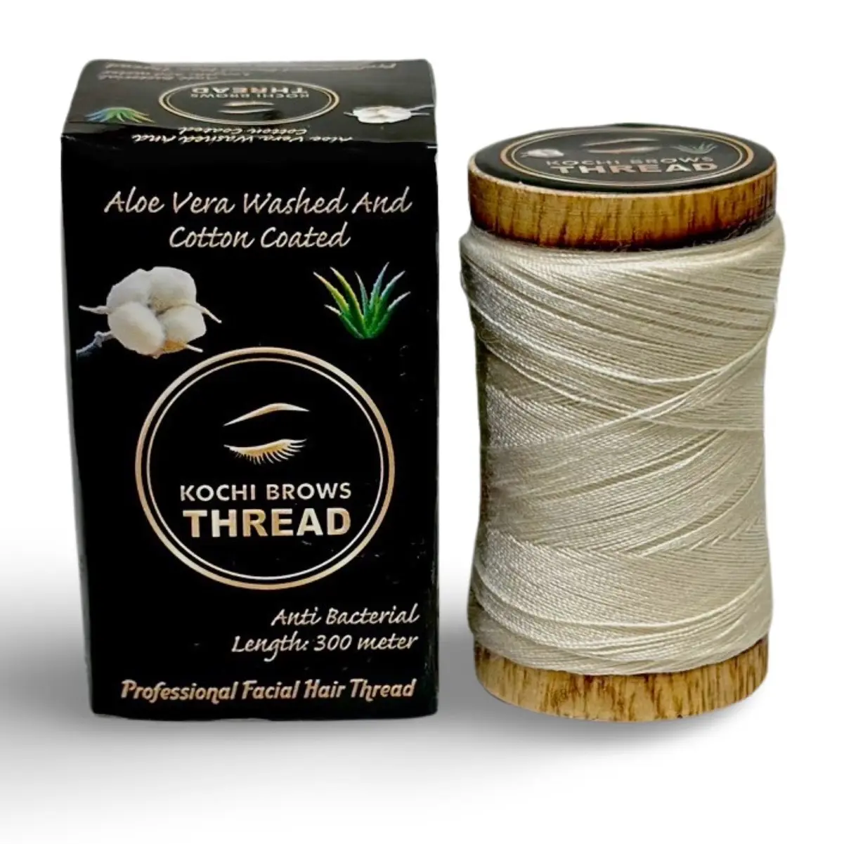 Kochi Brows Threading thread -   Makeup Hair Removal Body Care Wax Cosmetic Synthetic Aloe Comfort