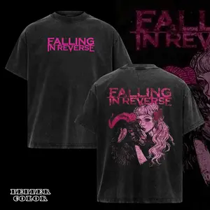 Falling In Reverse T-Shirt Mens Black Classic Rock Metal Tee Merch,metal band shirt, rock tour t-shirt, alternative band merch, trending t-shirt, 90s graphic tee, vintage graphic tee, grunge aesthetic shirt, classic rock merch