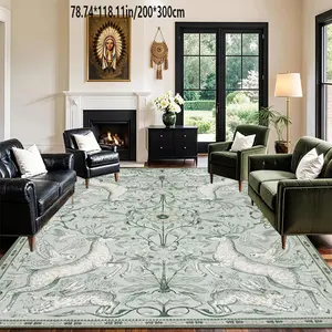 Retro Bohemian area carpet machine washable home decor sofa coffee table mat bedside mat kitchen study home carpet mat Boho Area Rug.