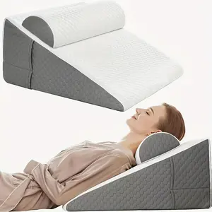 Medical-Grade Wedge Pillow (7.5"/8"/12") – For Acid Reflux, Back Pain, Snoring & Post-Surgery Recovery | Cooling, Breathable Cover