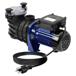 High current & Low Noise Self-Priming Pool Heat Pump - 3/4HP 550W Swimming Pool Water Pump with Filter Basket - For Inground & Above Ground Pools - Efficient Circulation - Single Speed 115V - Clean Water