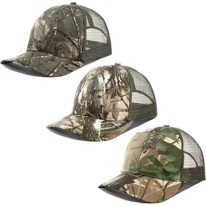 Camo Hat,3 Pcs Hunting Hats Mesh Back Camo Caps Men'S Trucker Breathable Mesh Cap With Adjustable Strap Hunting Gear Accessories Hunting Hat Camo-Hat For Men