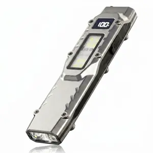 1500LM Rechargeable LED Flashlight with UV Light & Cap Clip, IPX4 Waterproof Portable EDC Tactical Torch, Ultra-Bright Mini Flashlight for Camping, Hiking, Pet Urine Detection