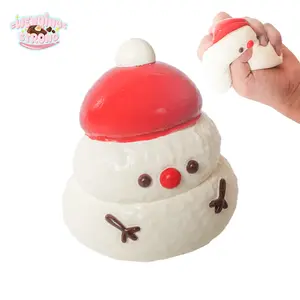 wenqingsquishy - Hat Snowman 【HandmadeTabaSquishy】【full silicone rebom squishy】【Fidget Toy】【Squishy Toy】【172g】