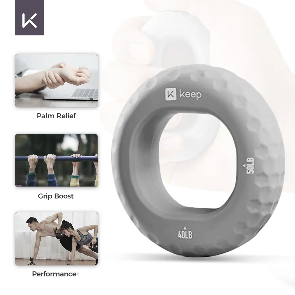KEEP Hand Grip Strengthener, Finger Exerciser, Grip Strength Trainer, New Material,Forearm Grip Workout, Finger Stretcher, Relieve Wrist Pain